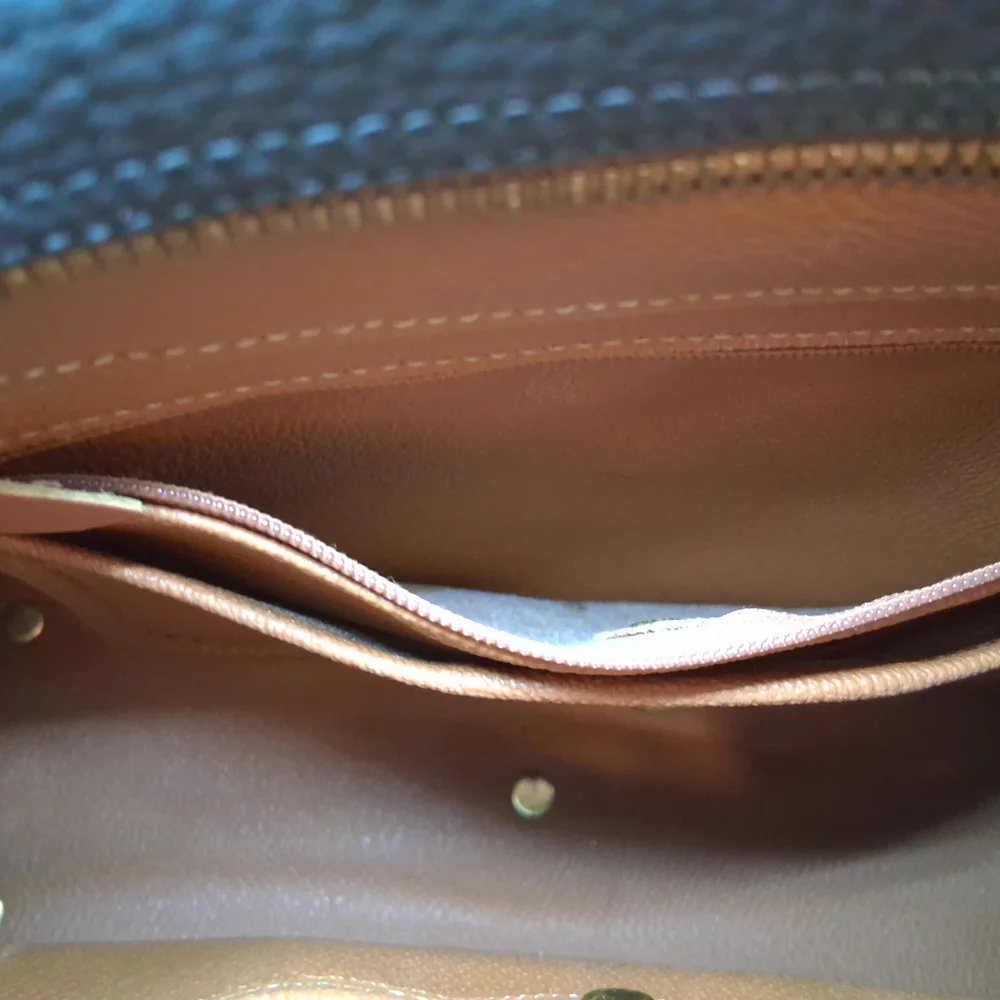 Dooney & Bourke Black and Tan Satchel with Structured Design - Picture 12 of 16